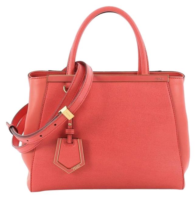 Fendi 2jours Handbag Petite Pink Leather Satchel 