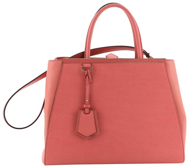 Fendi 2jours Large Pink Leather Satchel 