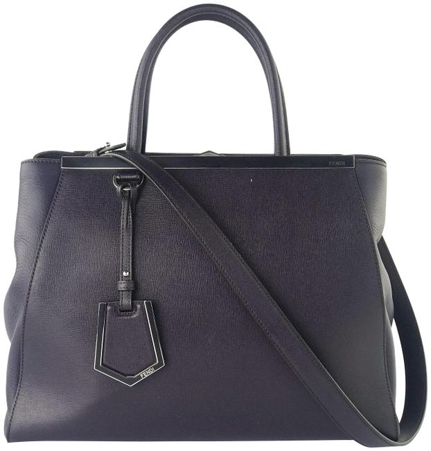Fendi 2jours Medium Eggplant Leather Satchel 