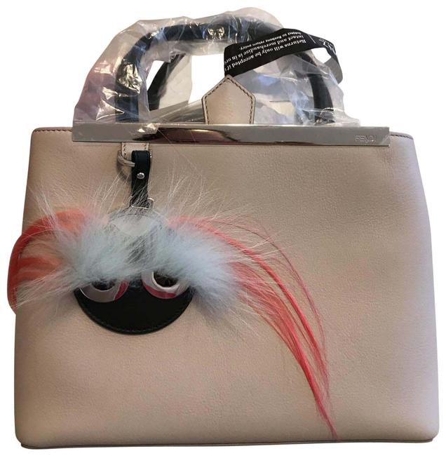 Fendi 2jours Petite Adjustable Strap Shoulder Handbag Grey Leather Satchel 