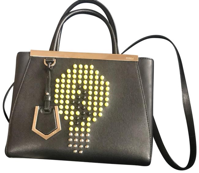 Fendi 2jours Petite Lightbulb Black Leather Satchel 