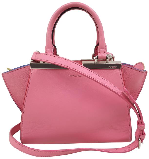 Fendi 3 Jours Pink Calfskin Leather Satchel 