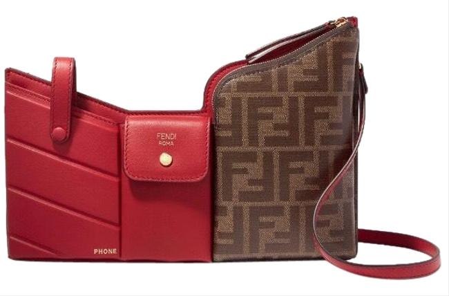 Fendi Belt 3 Pockets Leather Cross Body Bag 