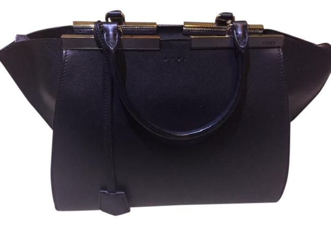 Fendi 3jours Medium Black Leather Satchel 
