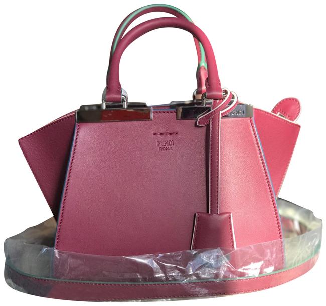 Fendi 3jours Mini Burgundy Calf Leather Cross Body Bag 