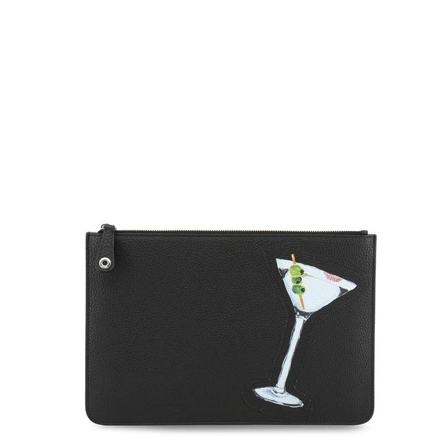 Fendi 7n0078a1rhf0x93 Black Leather Clutch 