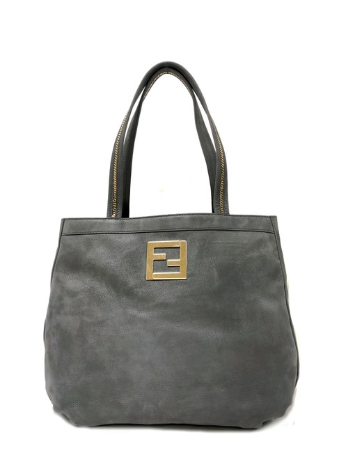 Fendi 8br651 Chameleon GreySilver Leather Hobo Bag 