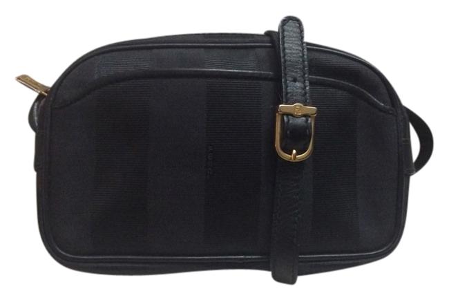 Fendi Adorable Mint Regimental Black Stripes Cross Body Bag 