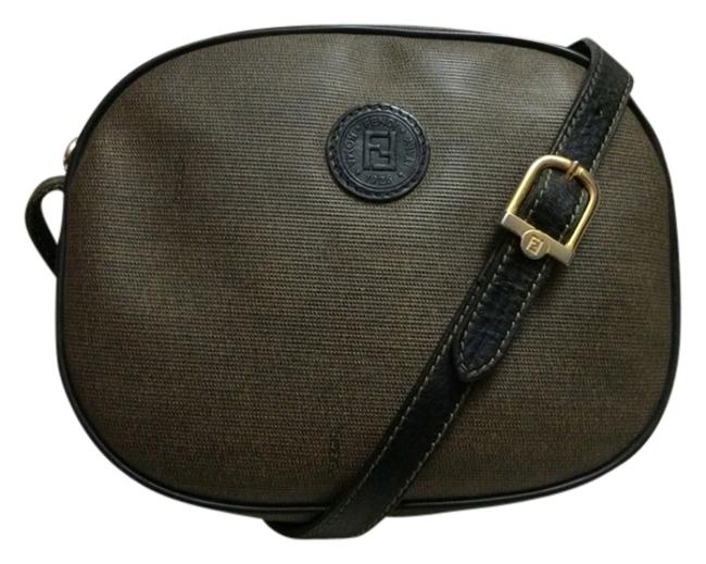 Fendi Adorable Signature Tobacco Black Cross Body Bag 