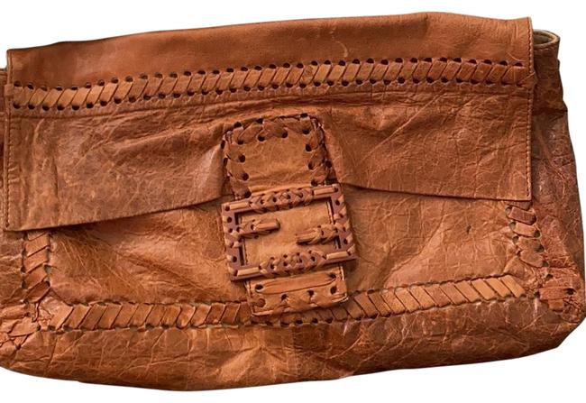 Fendi Amazing Brown Leather Clutch 