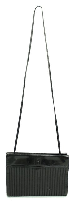 Fendi And Embroidered Ffjy5 Black Leather Cross Body Bag 