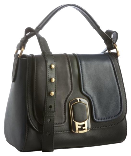 Fendi Anna Navy Leather Cross Body Bag 