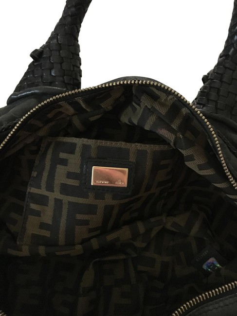 Fendi Baby Spy Black Leather Satchel 