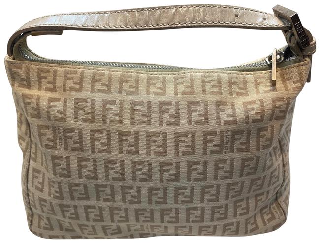 Fendi Baguette Zucca Beige Hobo Bag 