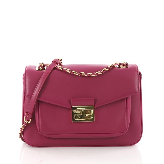 Fendi Be Baguette Medium Fuchsia Leather Cross Body Bag 