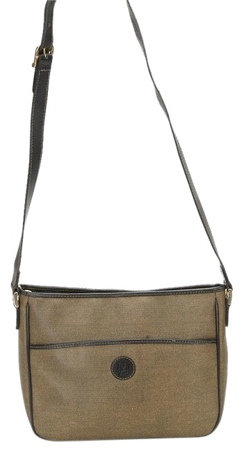 Fendi Beige Coated Canvas Cross Body Bag 