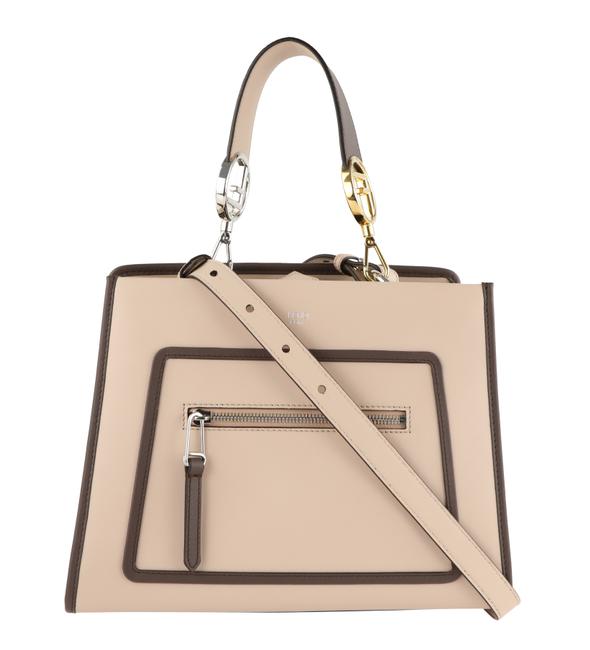 Fendi Beige leather Small Runaway Convertible Satchel 