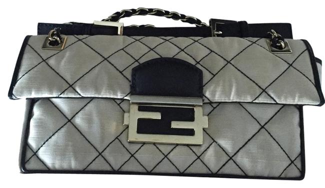 Fendi BeigeBlack Monogram Cross Body Bag 