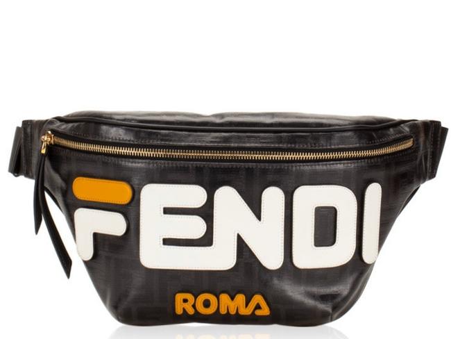 Fendi Belt Black Logo Patch Bum Cross Body Bag 