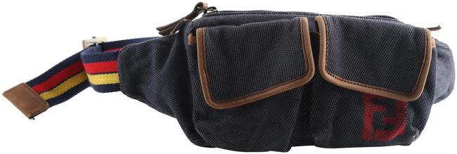 Fendi Belt Blue Denim Cross Body Bag 