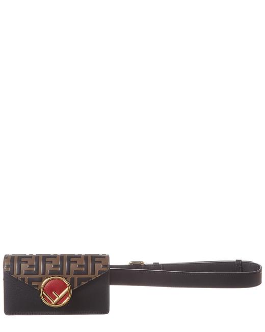 Fendi Belt Ff Flap Multicolor Leather Cross Body Bag 