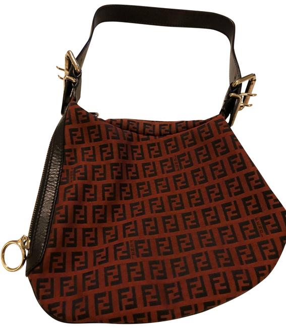 Fendi Black and Red Hobo Bag 