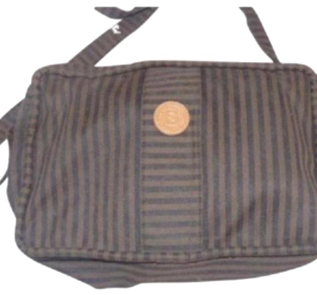 Fendi Black Brown Leather Cross Body Bag 