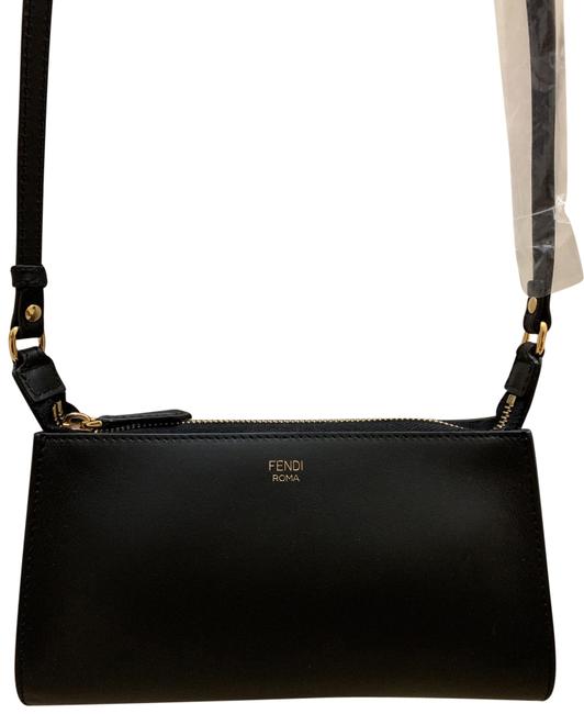 Fendi Black Calfskin Leather Cross Body Bag 