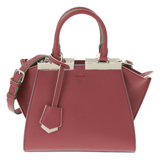 Fendi Black Cherry 3jours Mini Pink Leather Satchel 