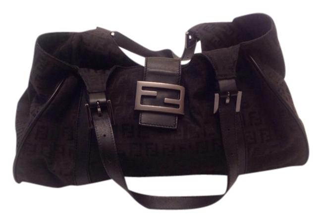 Fendi Black Cloth Satchel 