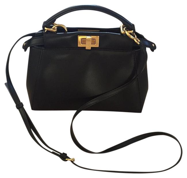 Fendi Black Leather Cross Body Bag 