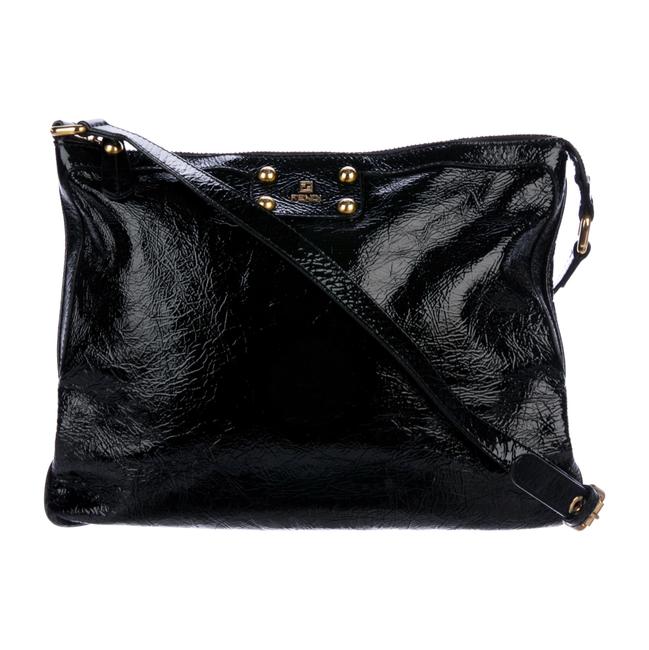 Fendi Black Patent Leather Cross Body Bag 