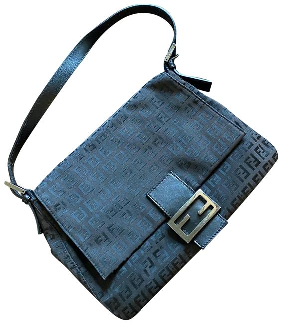 Fendi Black Shoulder Purse Leather  Soft Material Hobo Bag 