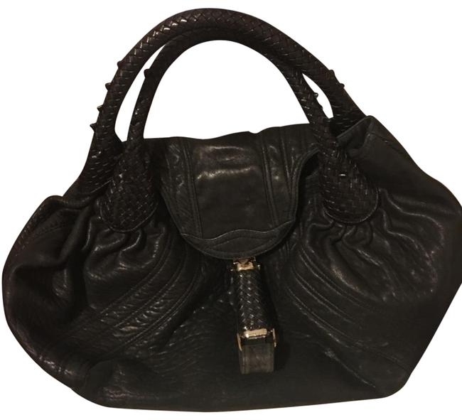 Fendi Black Spy Lambskin Leather Hobo Bag 