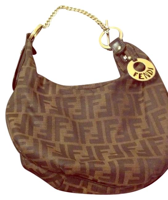 Fendi Black with Monogram Hobo Bag 