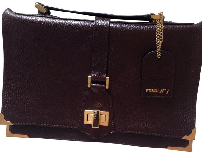 Fendi Borsa Brown Leather Cross Body Bag 