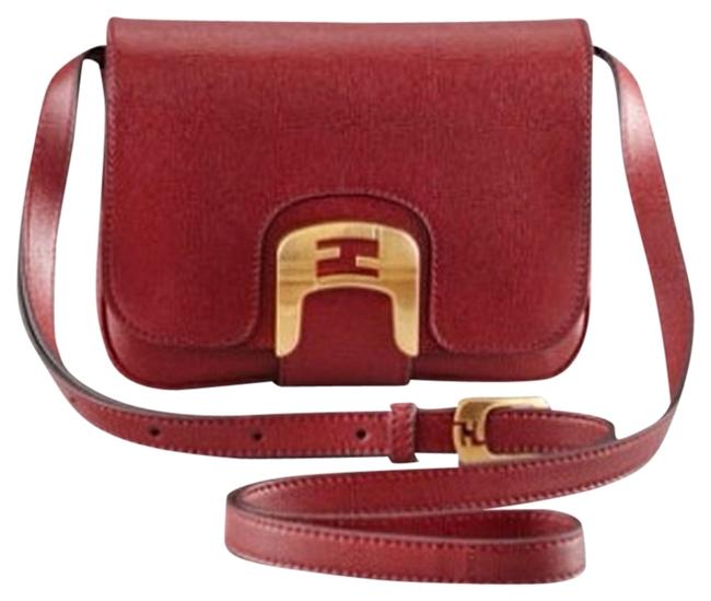 Fendi Borsa Dark Red Cross Body Bag 