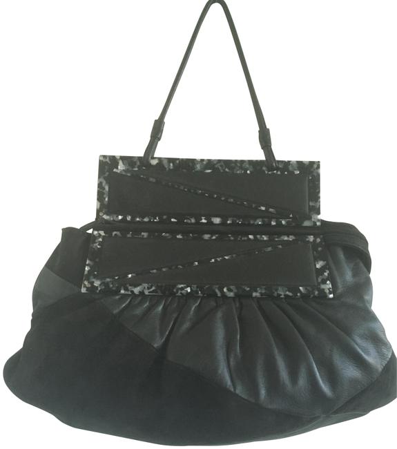 Fendi Borsa Pochette  Jet Black Lambskin Leather Satchel 