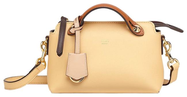 Fendi Boston By The Way Small Yellow Leather Cross Body Bag 