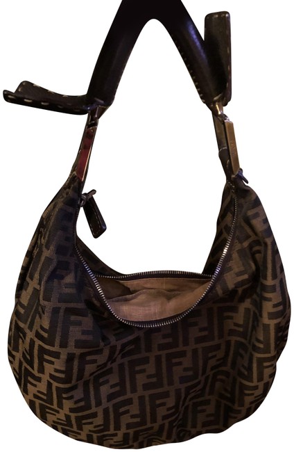 Fendi Brown and Black Hobo Bag 