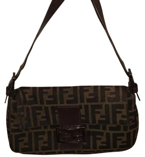 Fendi Brown Canvas Satchel 