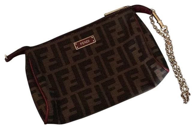 Fendi Brown Genuine Leather Cross Body Bag 