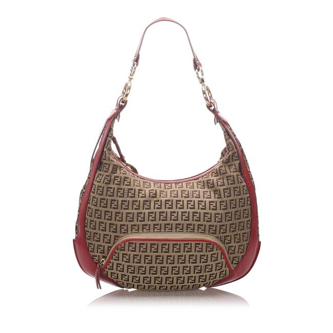 Fendi Brown Leather Hobo Bag 