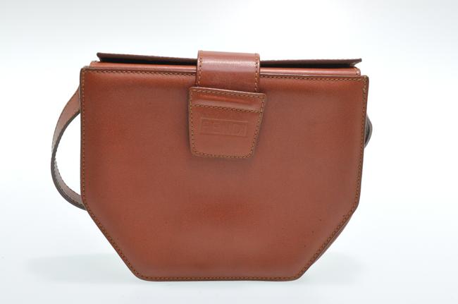 Fendi Bucket Bag Handle Burnt Orange Leather Satchel 