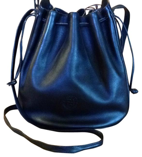 Fendi Bucket Black Leather Cross Body Bag 