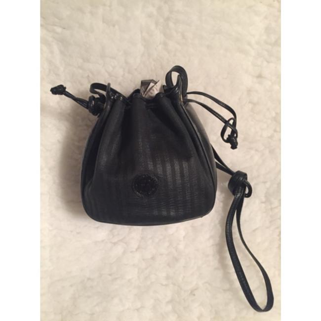 Fendi Bucket Black Vinyl Cross Body Bag 