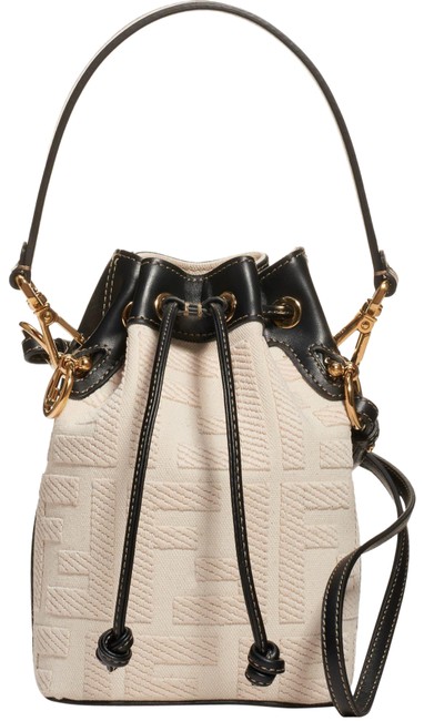 Fendi Bucket Mini Embroidery Mon Tresor Cross Body Bag 