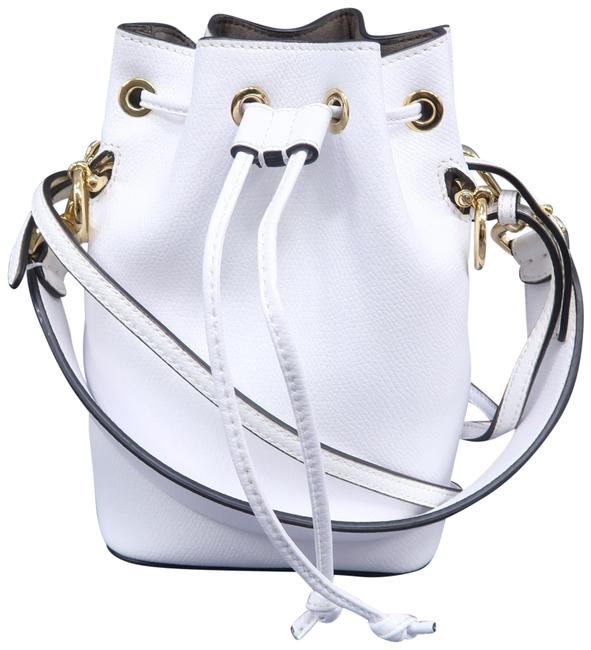 Fendi Bucket Mon Tresor White Calfskin Leather Satchel 