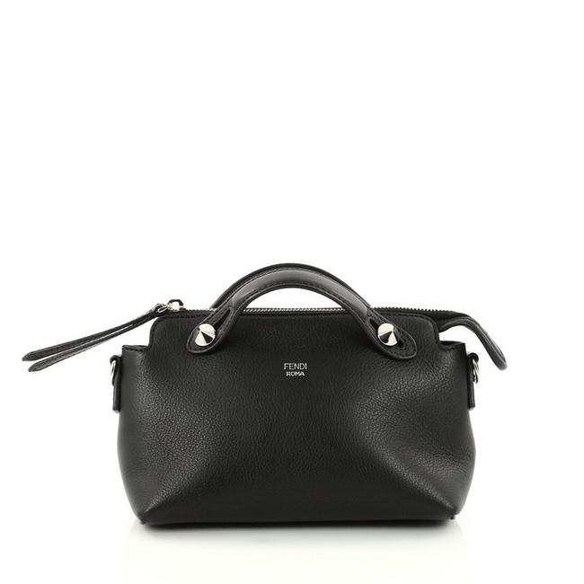 Fendi By The Calfskin Mini Black Leather Satchel 