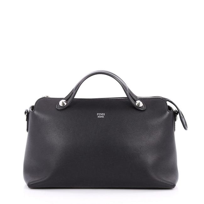Fendi By The Calfskin Small Black Leather Satchel 